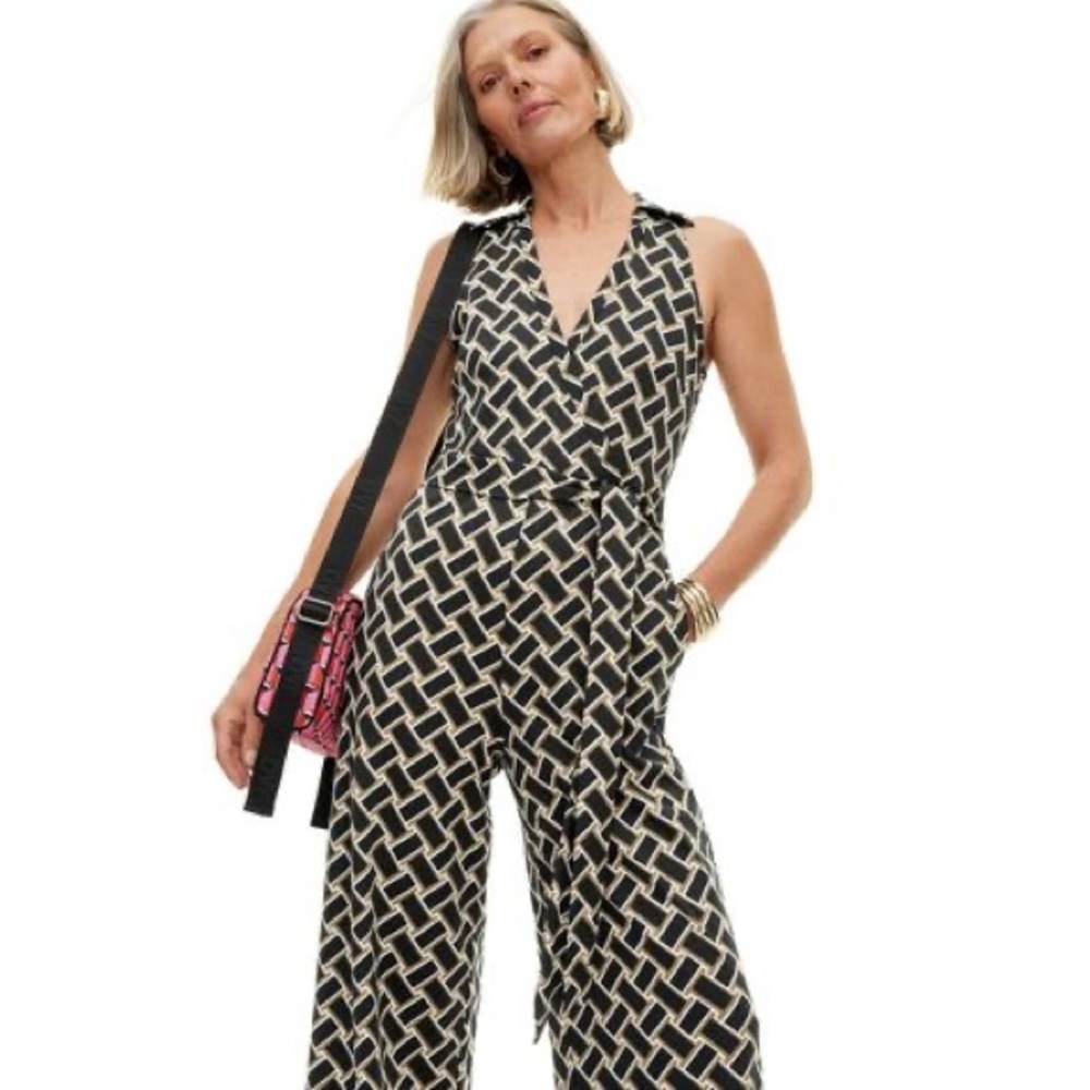 DVF for Target | XS Collared Sleeveless Vintage Weave Jumpsuit (sold out!)